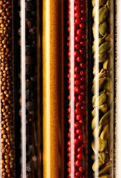 Spices in beakers close-up — Stock Photo, Image