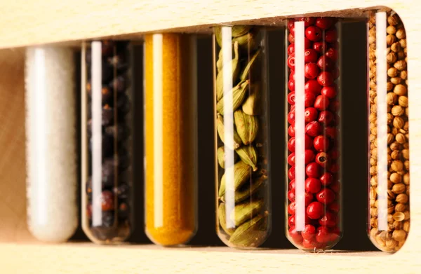 Spices in beakers — Stock Photo, Image