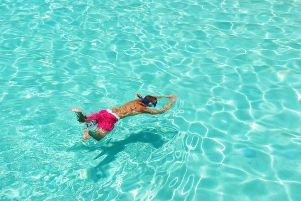 Snorkeling uomo — Foto Stock