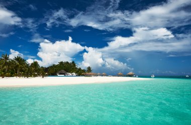 Maldivler de güzel plajı