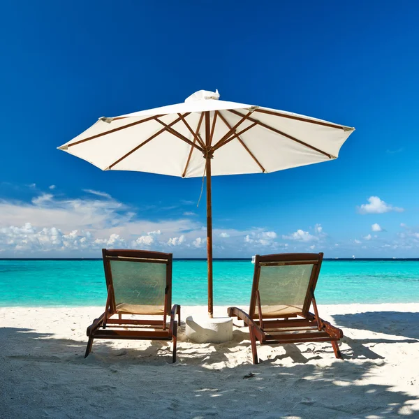 Hermosa playa en Maldivas — Foto de Stock