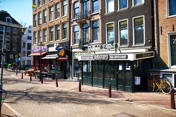 Straat in amsterdam, Nederland — Stockfoto