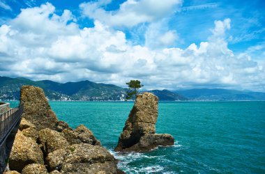 Ligurian kıyısında İtalya