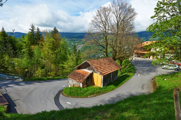 Swiss chalet at Alps — Stock Photo, Image