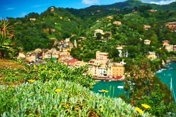 Portofino vesnice na Ligurském pobřeží, Itálie — Stock fotografie