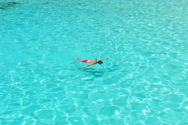 Snorkeling uomo — Foto Stock