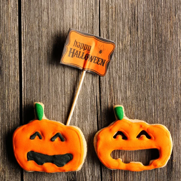 Halloween zelfgemaakte ontbijtkoek cookies — Stockfoto