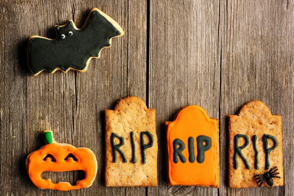 Halloween biscotti fatti in casa pan di zenzero — Foto Stock