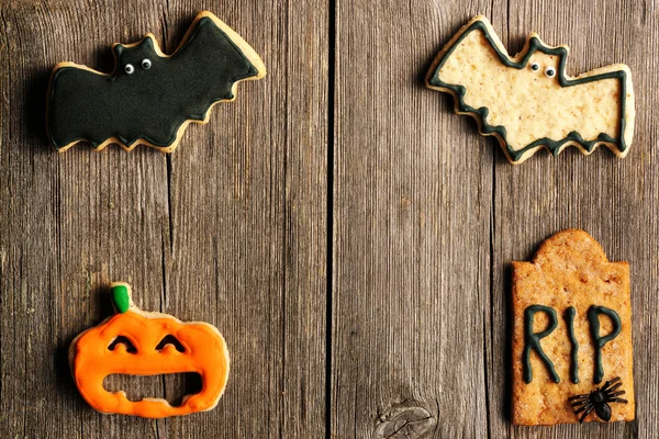 Halloween biscotti fatti in casa pan di zenzero — Foto Stock