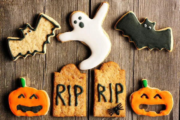 Halloween biscoitos de gengibre caseiros — Fotografia de Stock