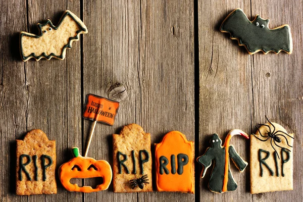 Halloween biscoitos de gengibre caseiros — Fotografia de Stock