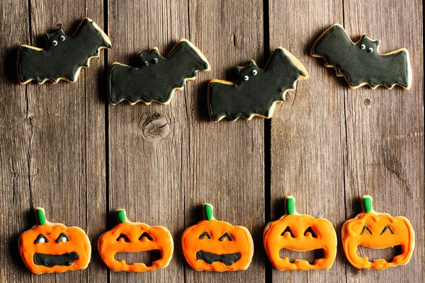 Halloween selbst gebackene Lebkuchen — Stockfoto