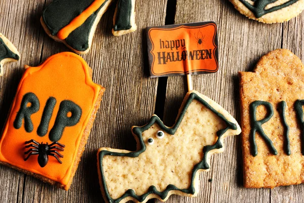 Halloween zelfgemaakte ontbijtkoek cookies — Stockfoto