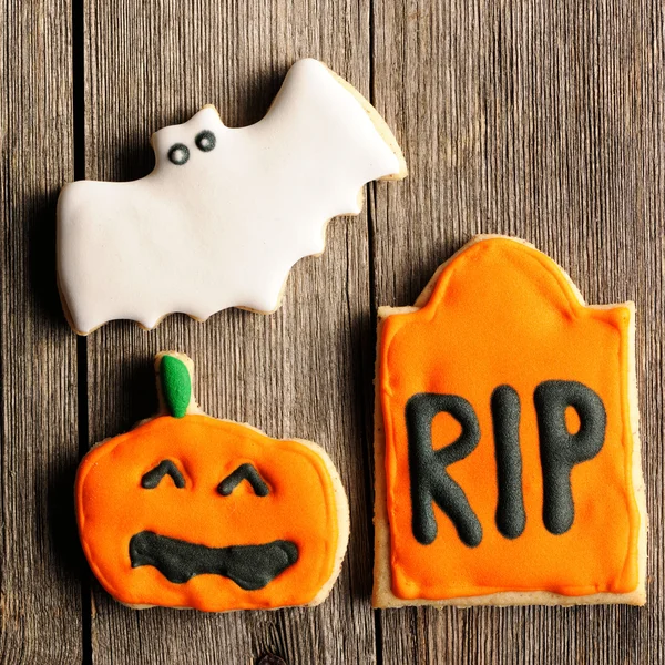 Halloween selbst gebackene Lebkuchen — Stockfoto