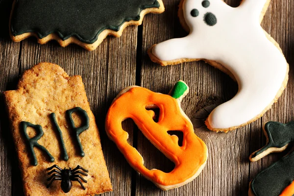 Halloween zelfgemaakte ontbijtkoek cookies — Stockfoto