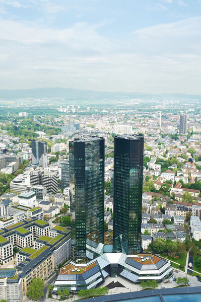 Frankfurt on Main cityscape, Germany. No brand names or copyright objects.