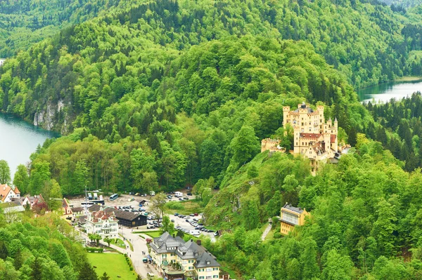 Landscape with castle of Hohenschwangau in Germany — Stock Photo, Image