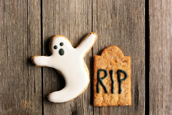 Halloween zelfgemaakte ontbijtkoek cookies — Stockfoto