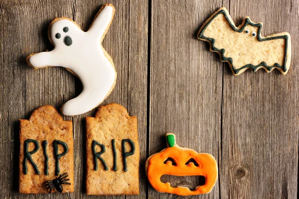 Halloween biscoitos de gengibre caseiros — Fotografia de Stock