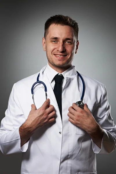 Médecin avec portrait stéthoscopique — Photo