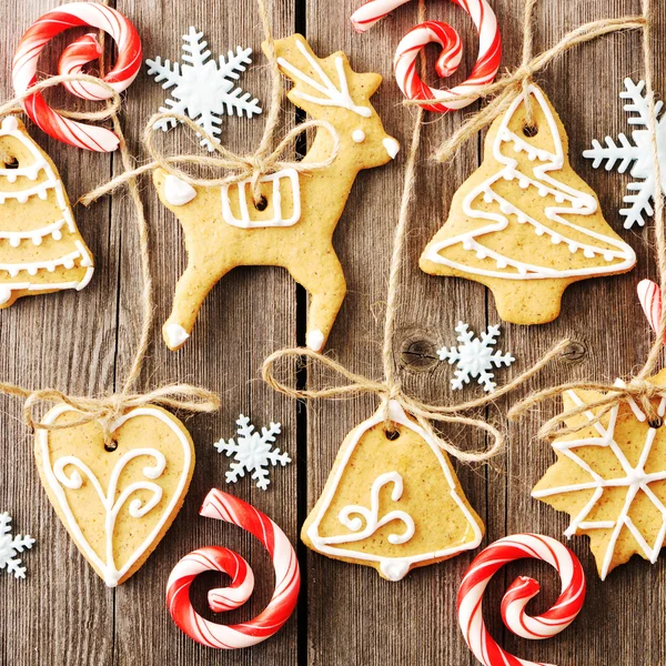 Biscotti di pan di zenzero di Natale — Foto Stock