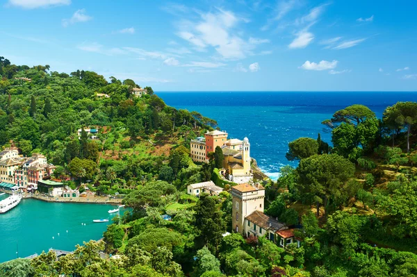 Vila de Portofino na costa da Ligúria, Itália — Fotografia de Stock