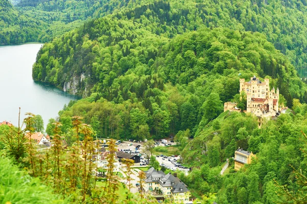 Landschaft mit Schloss Hohenschwangau in Deutschland — Stockfoto