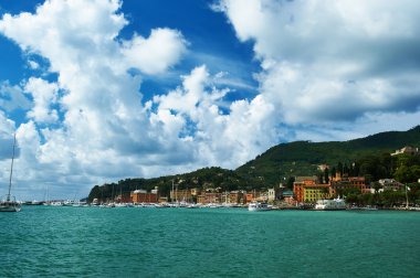 Ligurian kıyısında İtalya