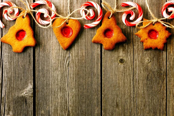 Biscoitos de gengibre caseiros de Natal — Fotografia de Stock