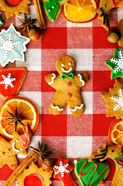 Christmas gingerbread man cookie — Stock Photo, Image