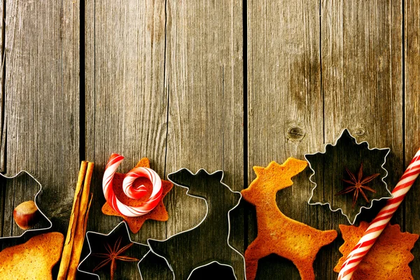 Natale fatti in casa biscotti di pan di zenzero — Foto Stock