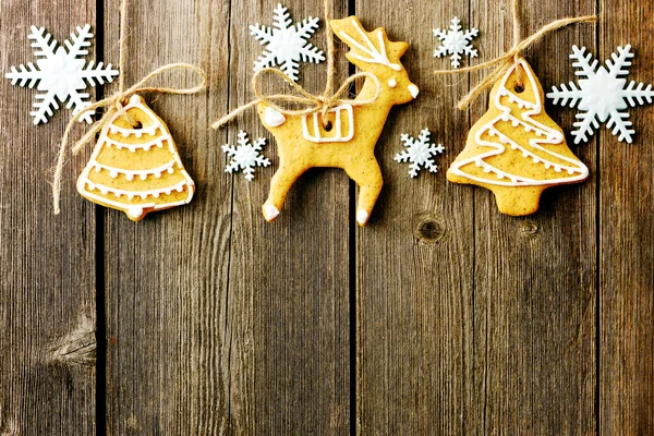 Natale fatti in casa biscotti di pan di zenzero — Foto Stock