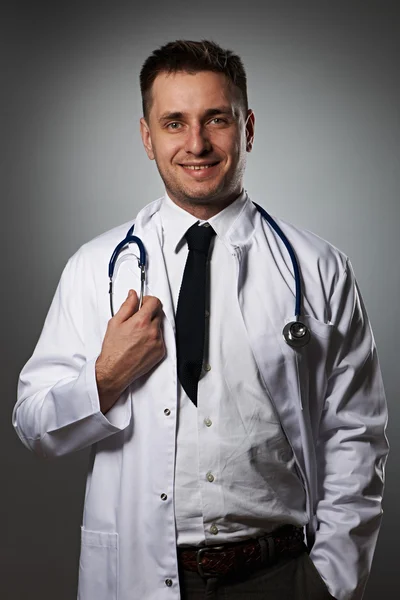 Medical doctor with stethoscope portrait — Stock Photo, Image