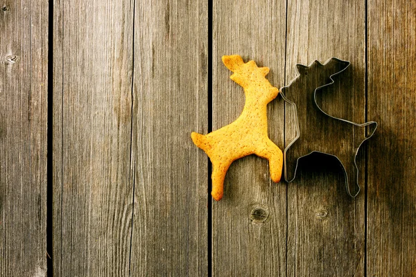 Galleta casera de jengibre de Navidad — Foto de Stock