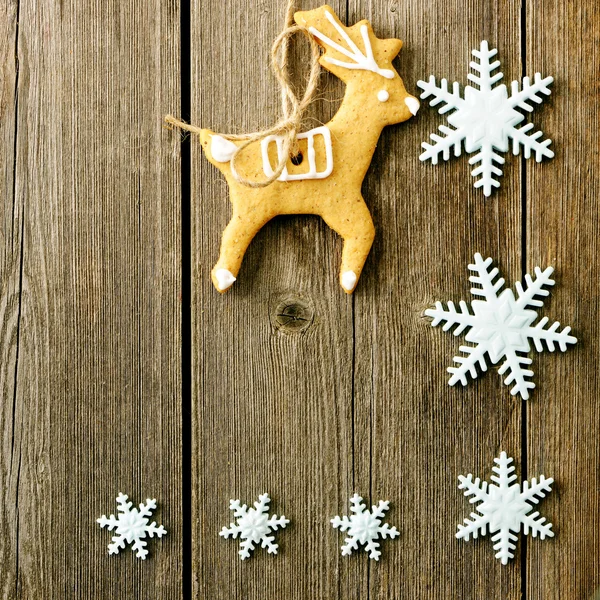 Galletas de jengibre caseras de Navidad — Foto de Stock