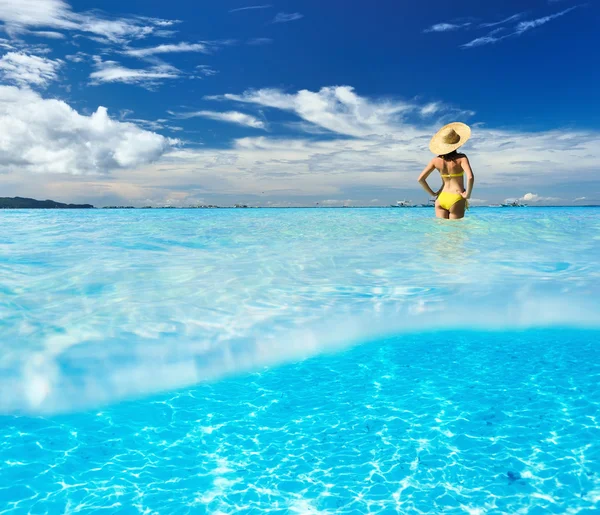 Girl on a beach Stock Image