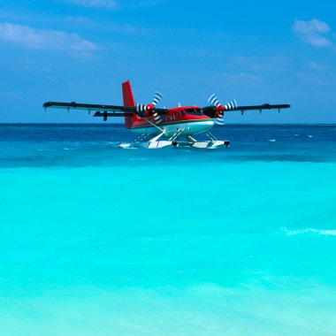 Twin otter deniz uçağını Maldivler