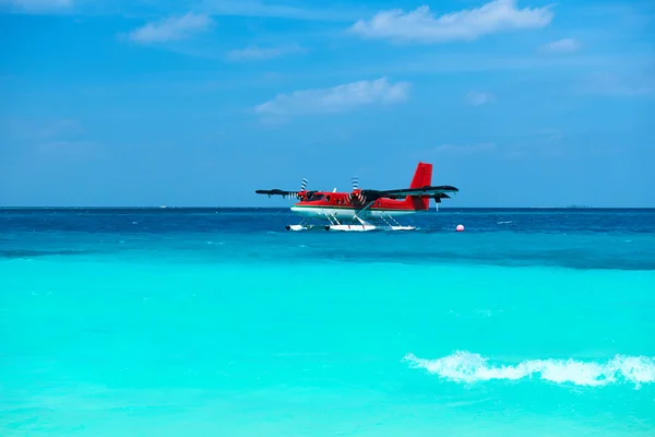 Twin otter deniz uçağını Maldivler — Stok fotoğraf