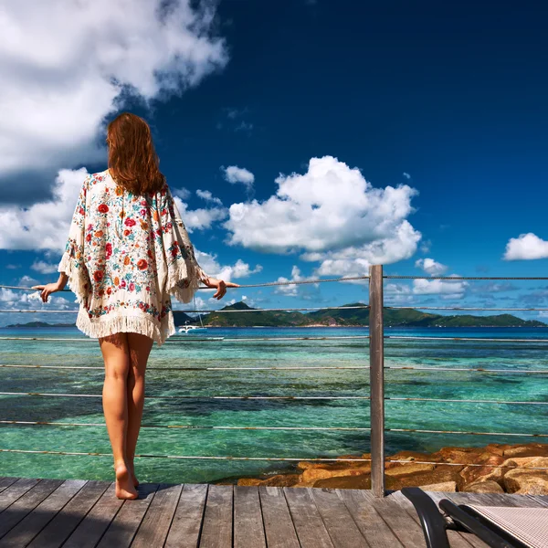 Woman at Seychelles — Stock Photo, Image