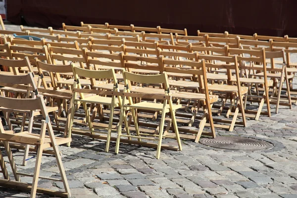 Houten stoelen — Stockfoto