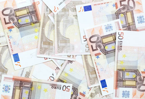 Fifty euro banknotes — Stock Photo, Image