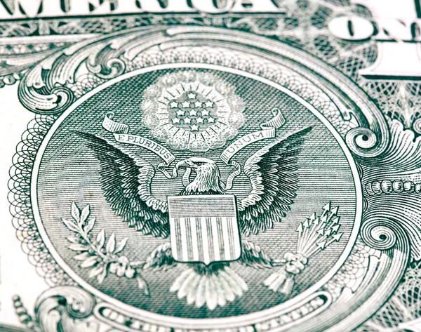 Águila en billete de dólar — Foto de Stock