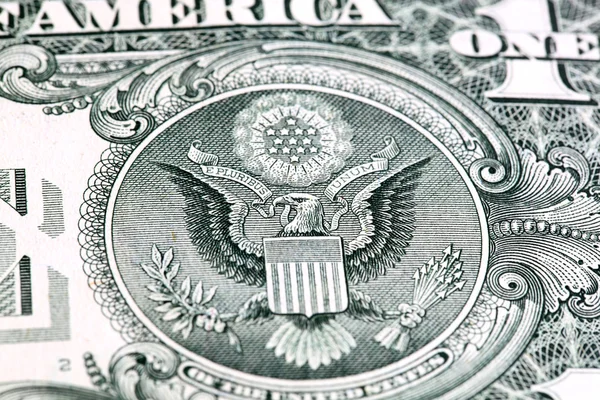 Αετός στο νομοσχέδιο δολάριο老鹰在美元的钞票 — Φωτογραφία Αρχείου