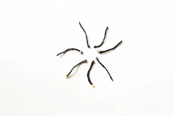 Burned matches — Stock Photo, Image