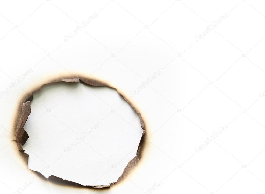 burned paper