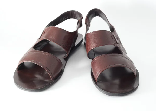 Коричневые сандали — стоковое фото