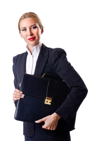 Woman businessman isolated on the white — Stock Photo, Image