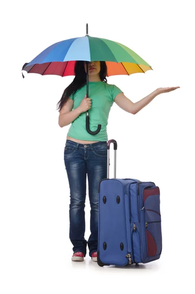 Girl preparing for her summer vacation — Stock Photo, Image