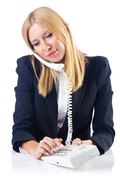 Mulher de negócios falando ao telefone — Fotografia de Stock