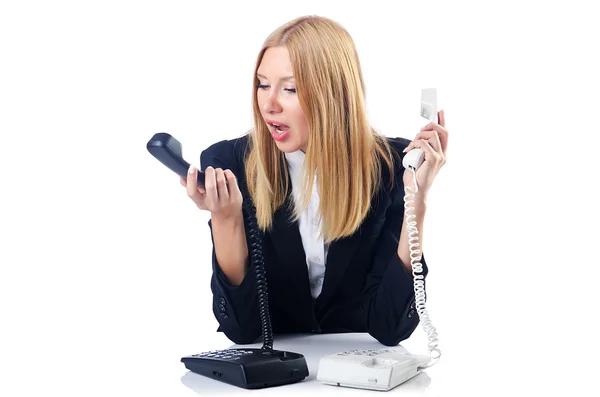 Mulher de negócios falando ao telefone — Fotografia de Stock